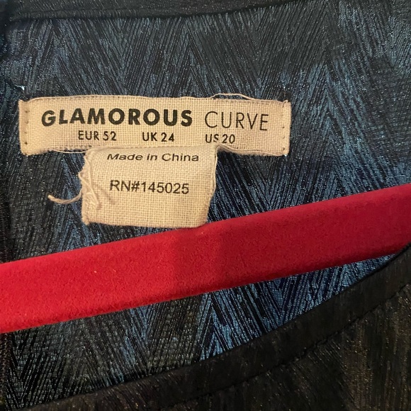 Navy Blue Dress by Glamorous Curve. - Picture 2 of 3